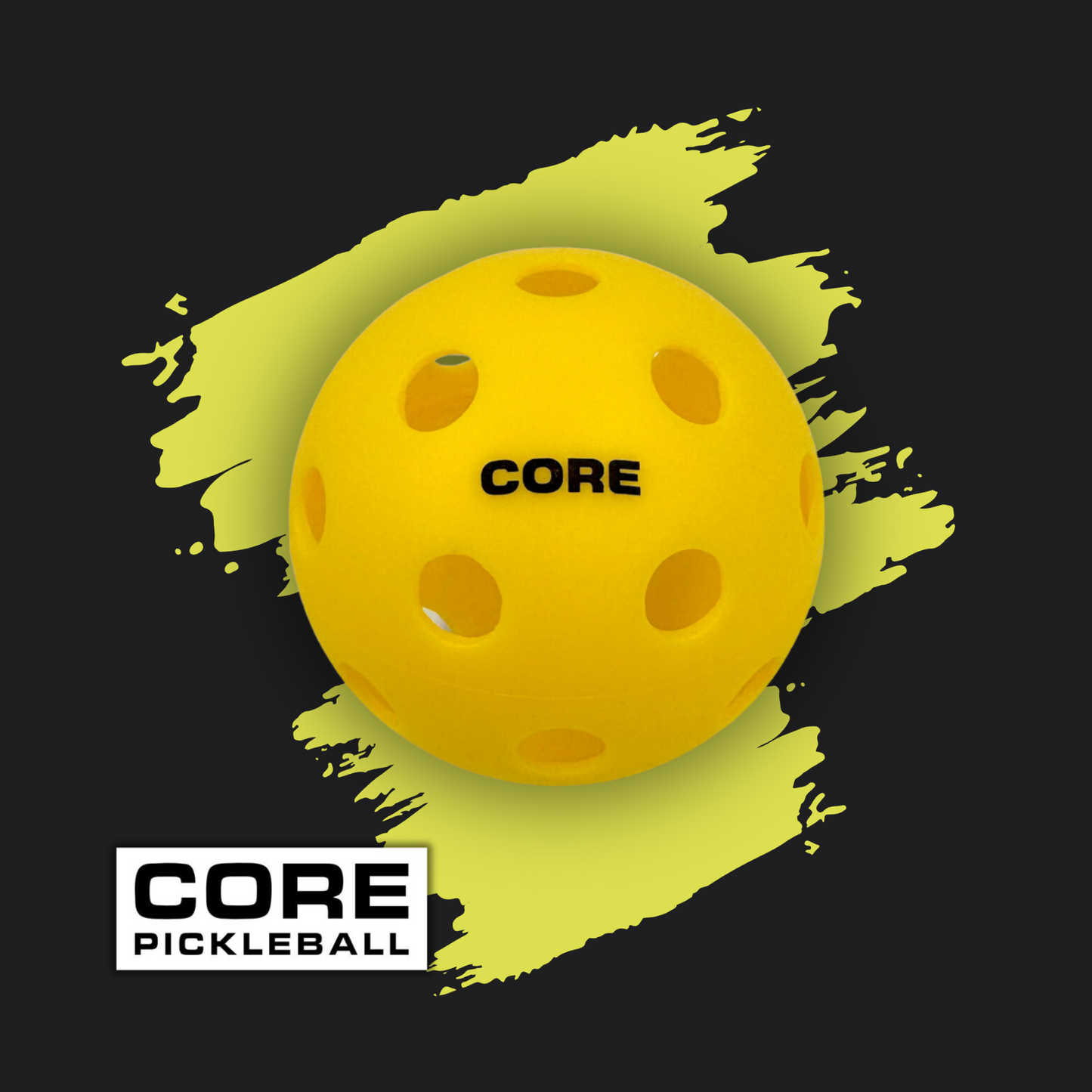 CORE Pickleball - Indoor 26 Holes - Yellow